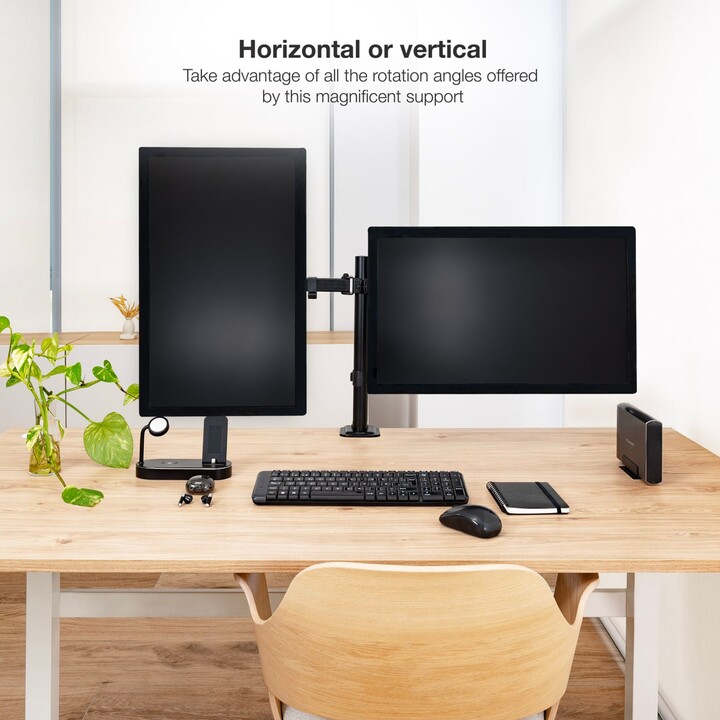 Supporto per 2 monitor TooQ DB1802TN-B/ fino a 8 kg