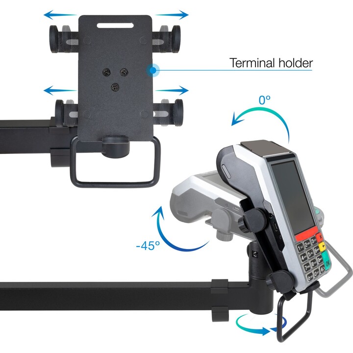 Unterstützungfür2 Monitore, POS, Drucker, Terminal und Reader TooQ TQPM0002/ bis zu 9 kg