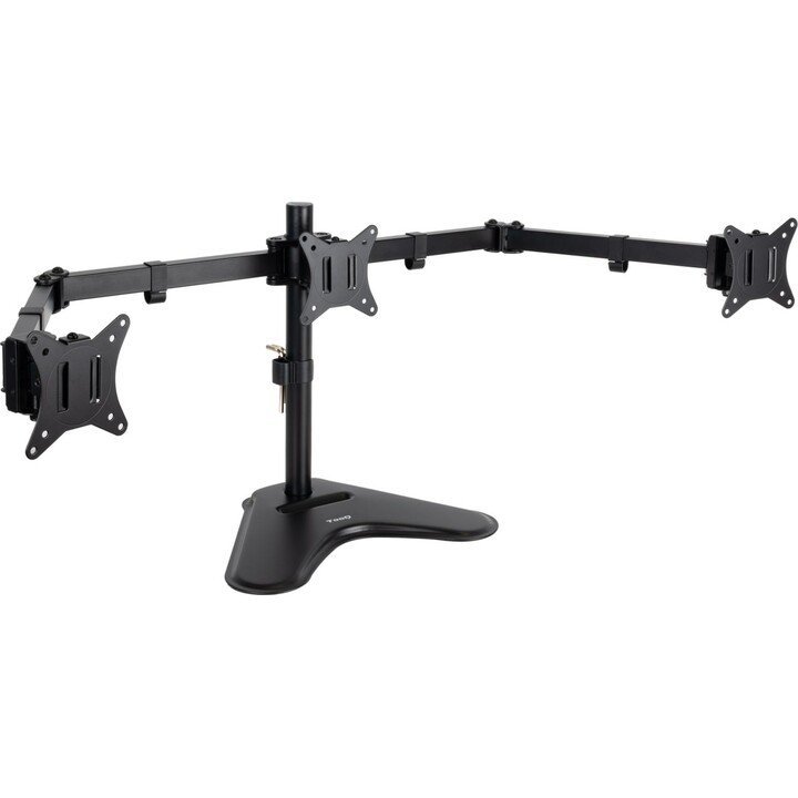 Tooq Soporte de Mesa para 3 Pantallas 17"-27", Negro, carga máxima 7 kg por brazo