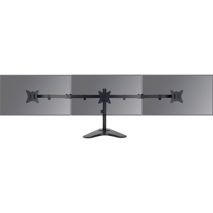 Tooq Soporte de Mesa para 3 Pantallas 17"-27", Negro, carga máxima 7 kg por brazo