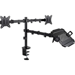 Supporto per 2 monitor e 1 laptop TooQ DB1202TN-B/ fino a 9 kg