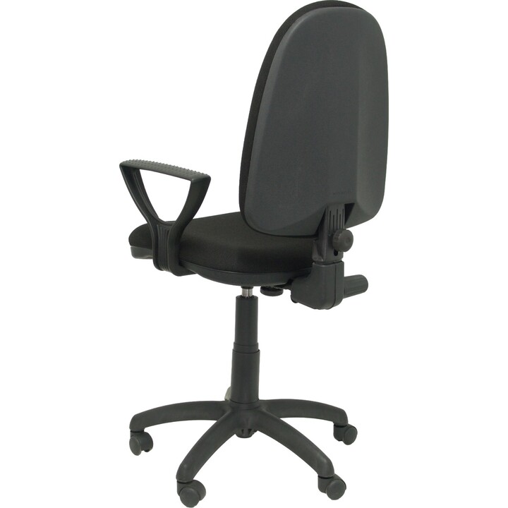 Chaise Ayna bali noire avec accoudoirs fixes