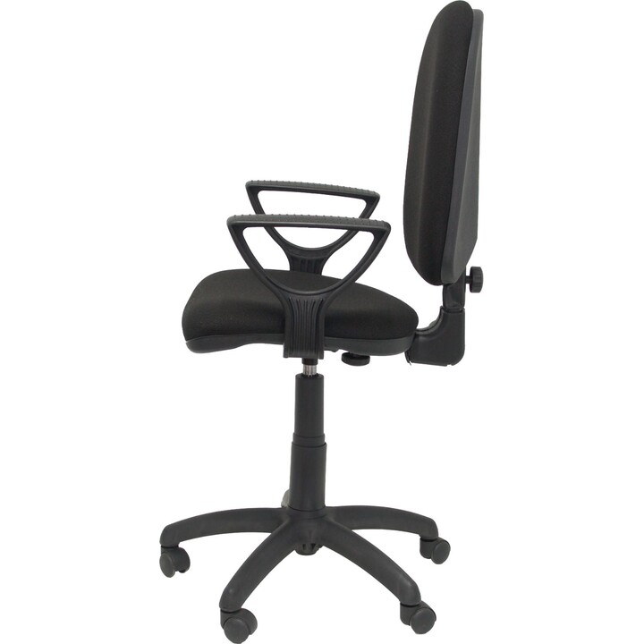 Chaise Ayna bali noire avec accoudoirs fixes
