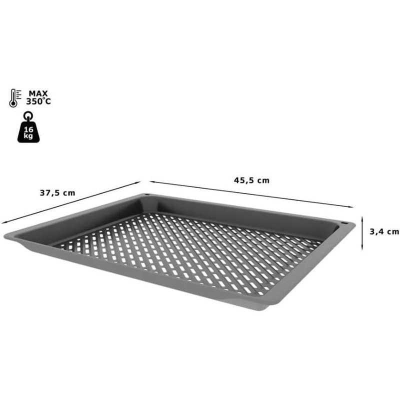 Bosh Bandeja multiperforada AirFry 34 x 455 x 375 mm lavable en el lavavajillas, HEZ629070