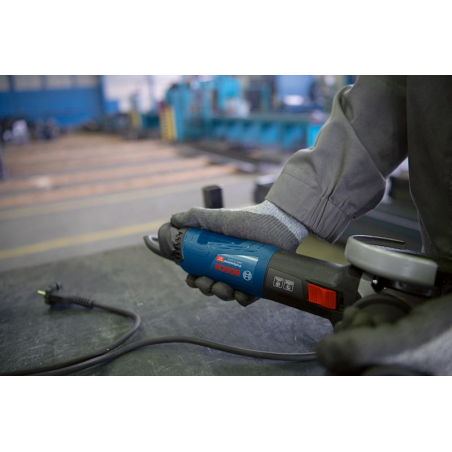 Bosh Amoladora profesional GWS 17-125, 1700w, 11.500 rpm, disco 125mm, azul y negro