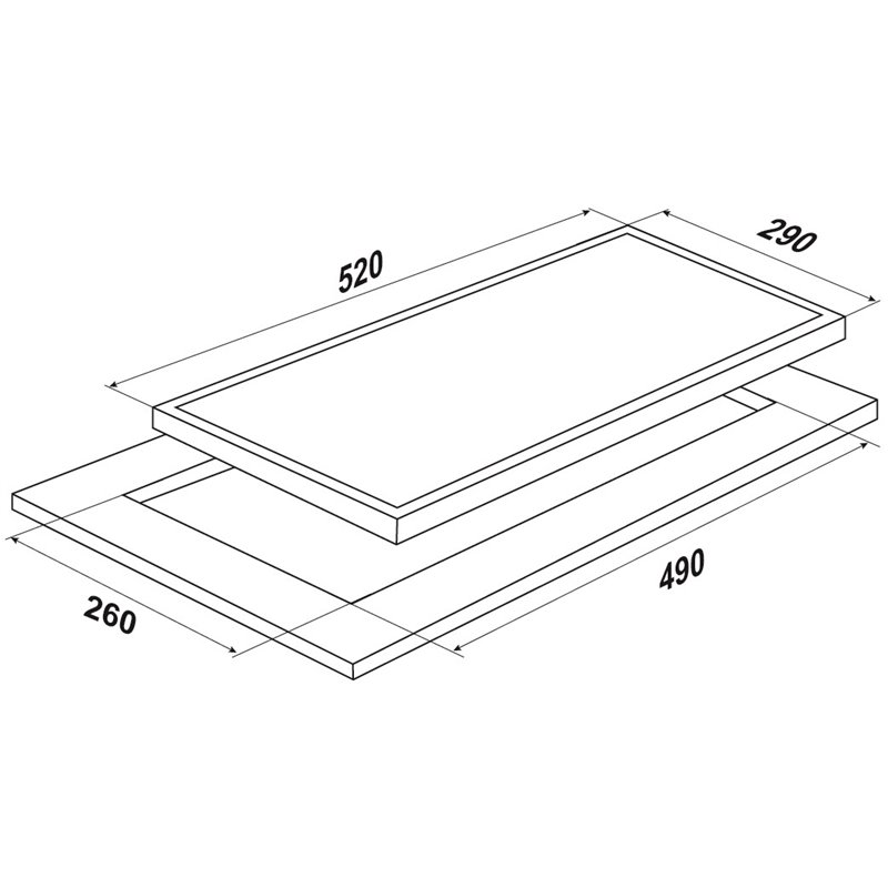 Placa Mpm Vitrocerámica MPM-30-Vcb-22/Y 2 Zonas Negro