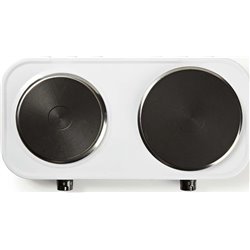 NEDIS Electric Hob 2500 W 2 zones blanches