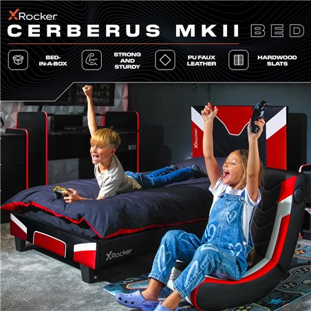 Lit de jeu X Rocker Cerberus MKII pour enfants et adolescents -