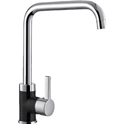 Grifo de Cocina Pyramis 090929538 Silvio Duo Granito Negro Plata
