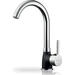 Pyramis Bello Duo kitchen faucet black granite