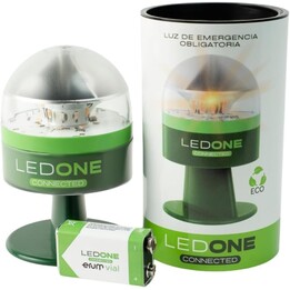 Emergency Light V16 Led One Eco Connected Dgt 3.0 Geolocated Green