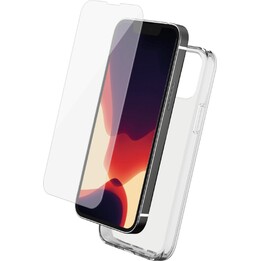 Big Ben Transparent Silicone Back Cover Mobile Case for iPhone 13 + Tempered Glass