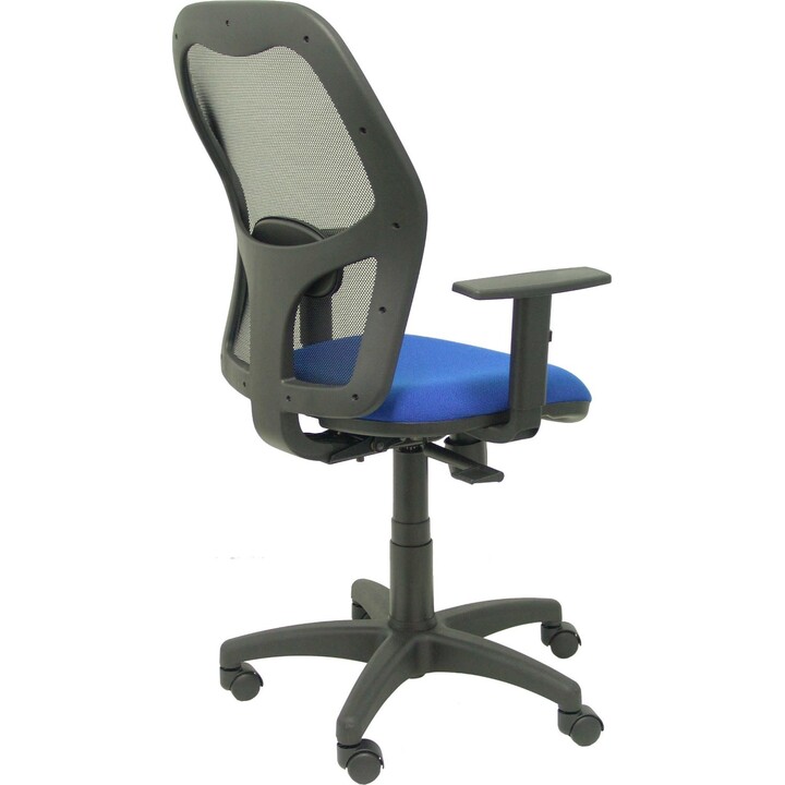 Piqueras y Crespo Silla de oficina azul Alocén con brazos 1D, mecanismo sincro 3 posiciones