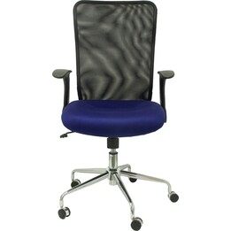 Minaya dossier de chaise en maille noir a