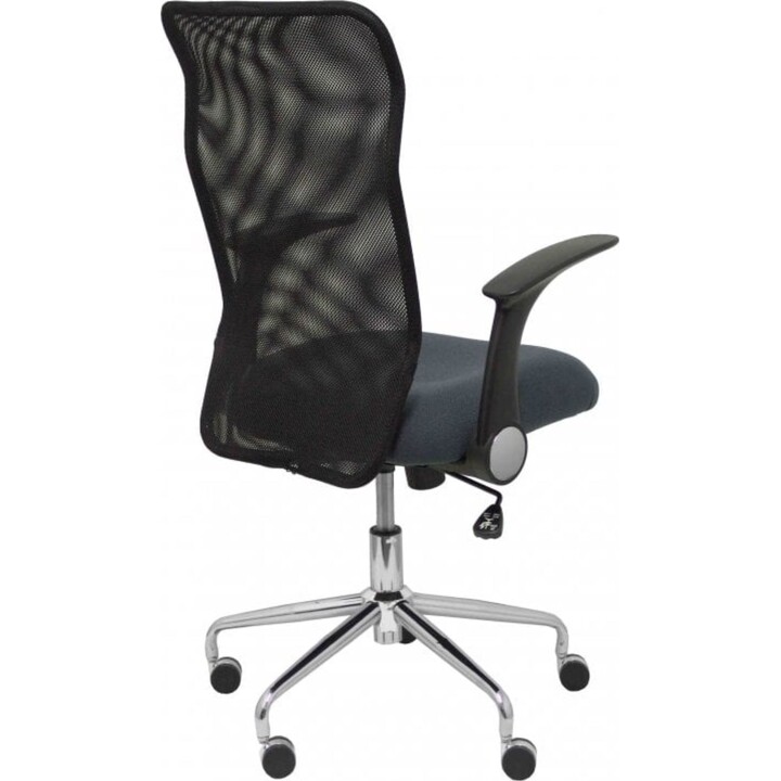 Minaya dossier de chaise en maille noir a