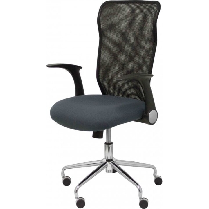 Minaya dossier de chaise en maille noir a