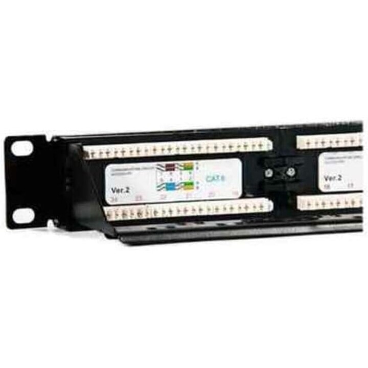 Patchpanel 2Lan 24 Rj45-Ports Kat. 6