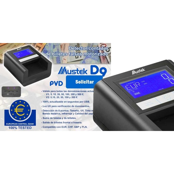 D9 Motorized Counterfeit Banknote Detector