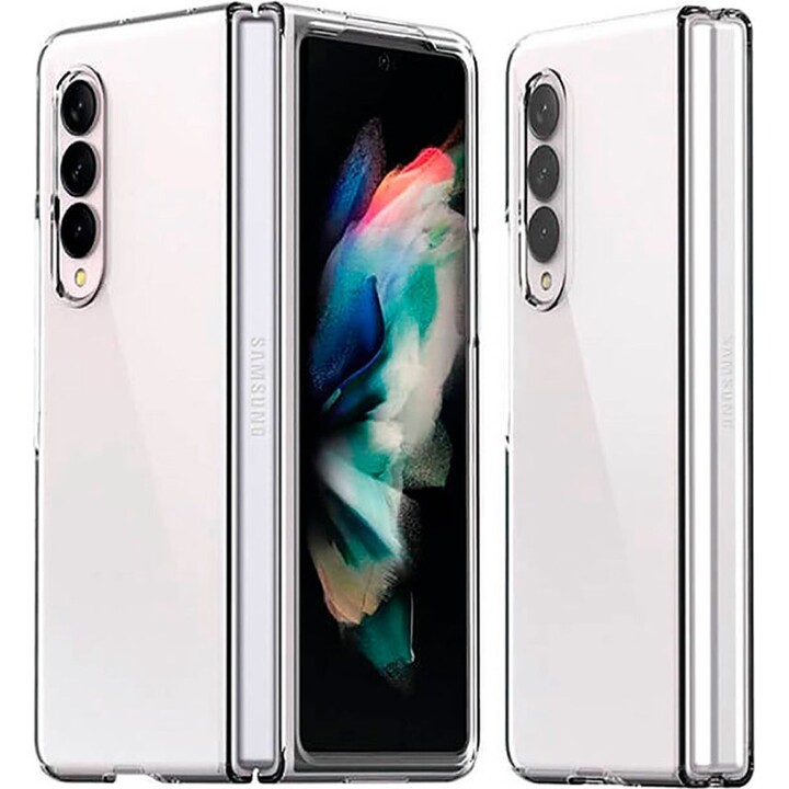 Coque rigide transparente en silicone pour Samsung Z Fold3 5G