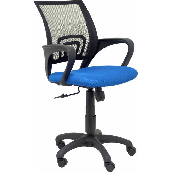 Piqueras y Crespo Silla giratoria de oficina Vianos con mecanismo basculante, brazos fijos, Azul