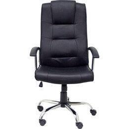 Fauteuil Guadalimar en simili cuir noir