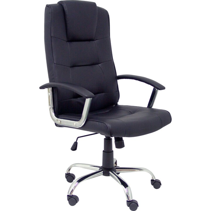Black faux leather guadalimar armchair
