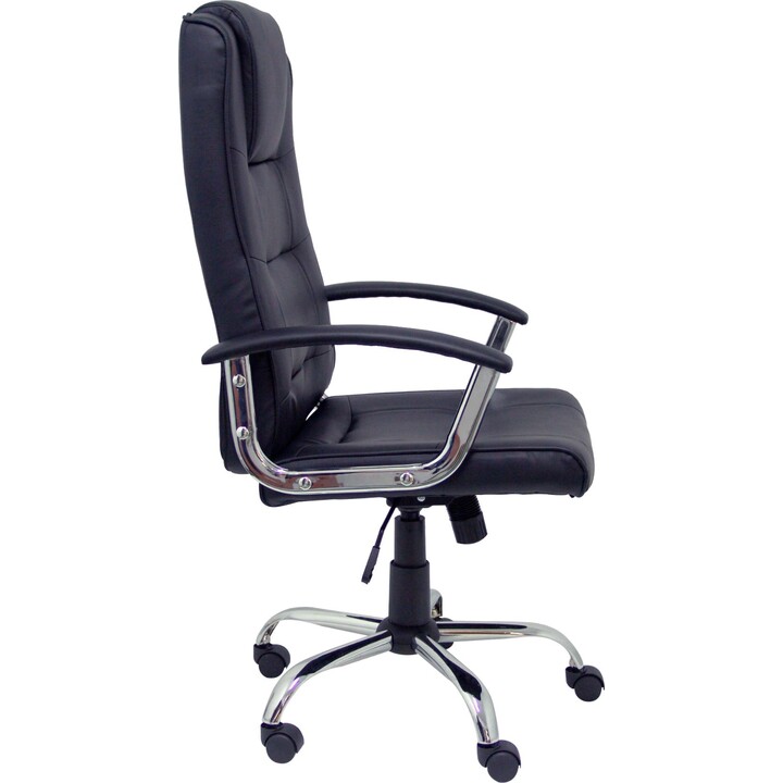 Fauteuil Guadalimar en simili cuir noir