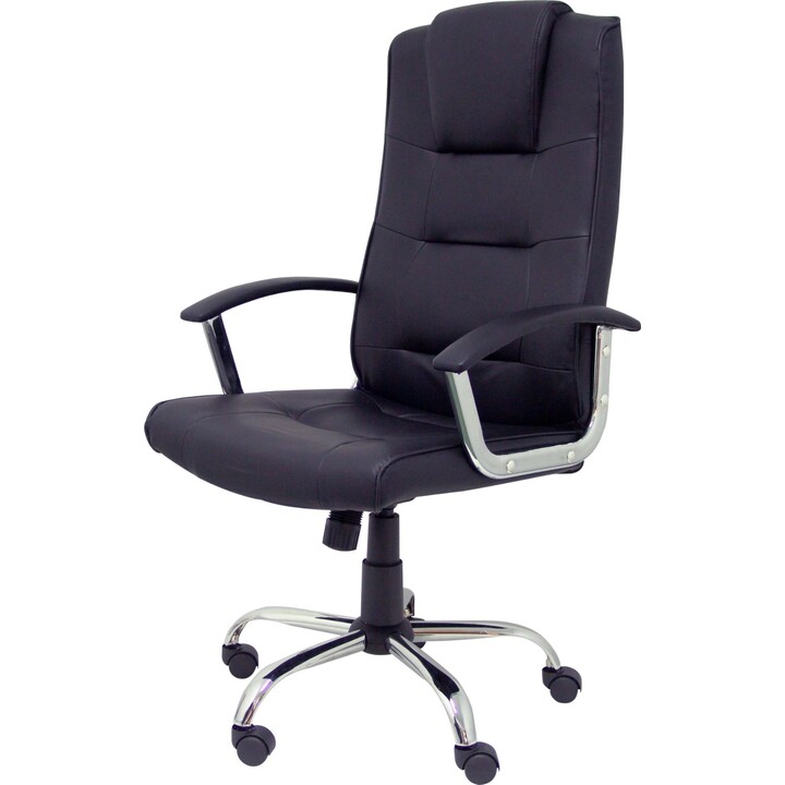 Fauteuil Guadalimar en simili cuir noir