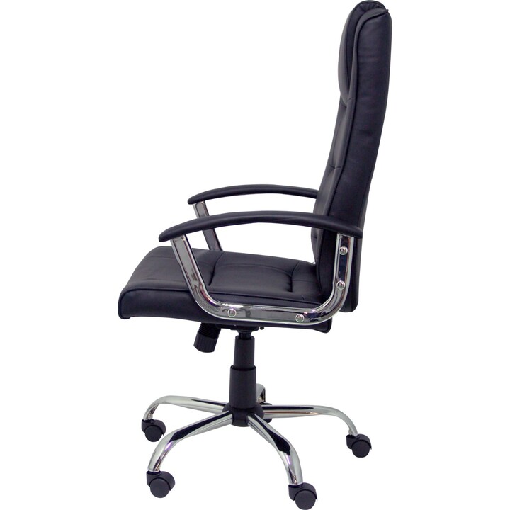 Black faux leather guadalimar armchair