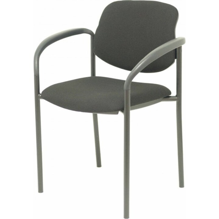 Piqueras y Crespo Silla fija Styl bali chasis negro con brazos fijos