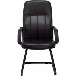 Fauteuil Aragon simili cuir noir