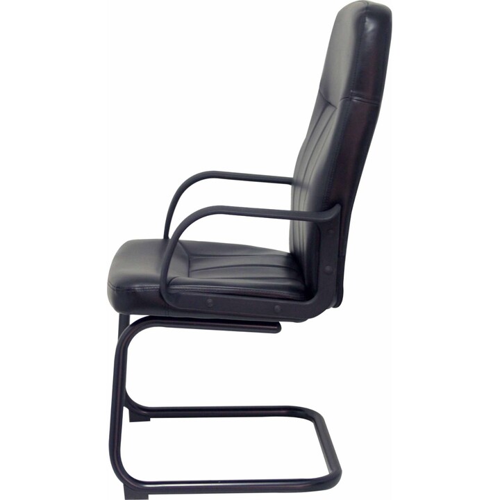 Fauteuil Aragon simili cuir noir