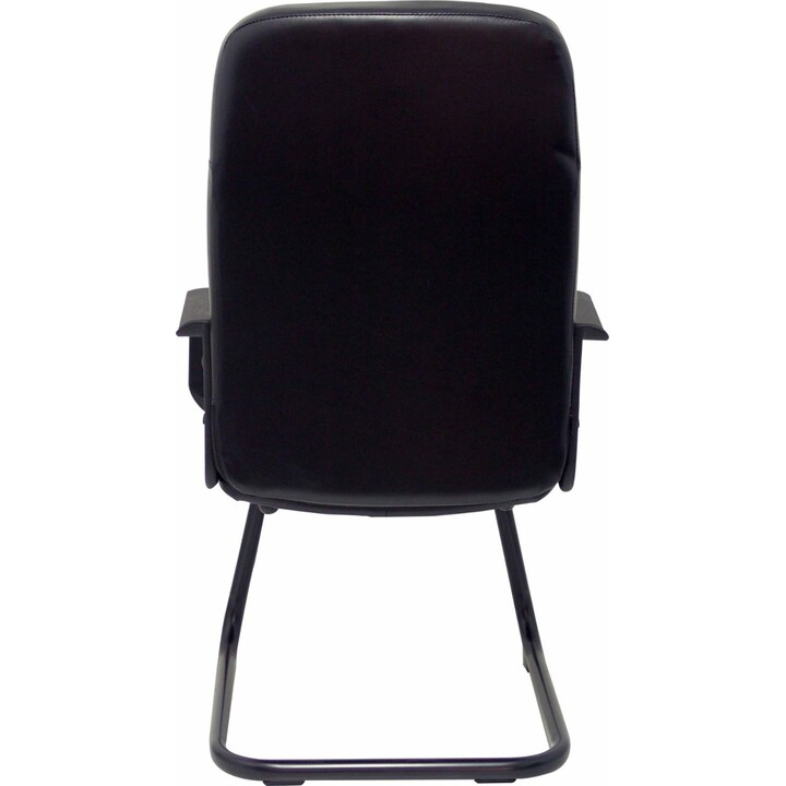 Fauteuil Aragon simili cuir noir
