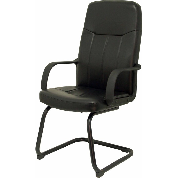 Fauteuil Aragon simili cuir noir