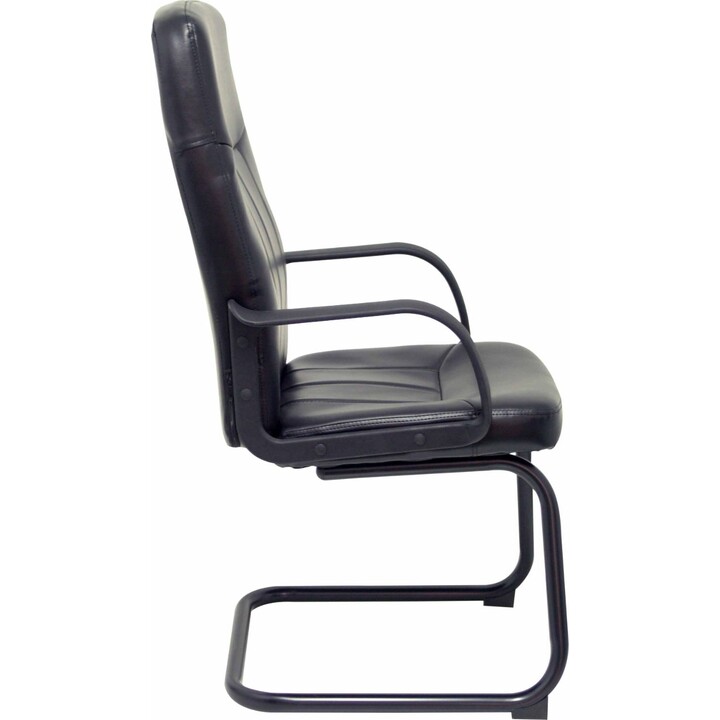 Fauteuil Aragon simili cuir noir