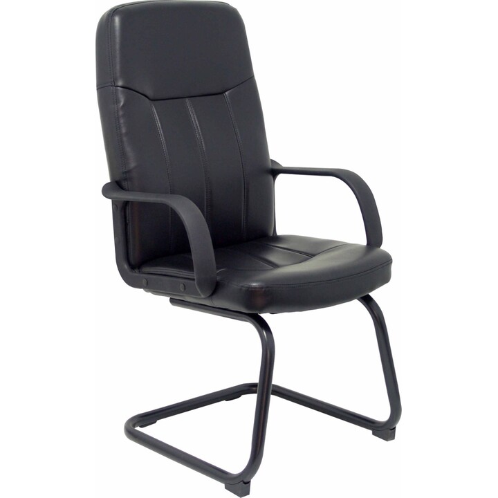Fauteuil Aragon simili cuir noir