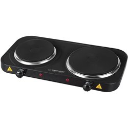 Cocina Eléctrica Esperanza EKH014K 2 Zonas Negro