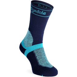Calcetines de ciclismo Bridgedale MTB Winter Weight T2 Merino Sport Boot para mujer - Azul marino/azul claro - Talla: L