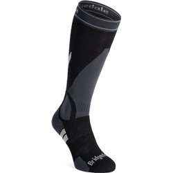 Calcetines de esquí ligeros de merino de alto rendimiento Bridgedale Ski - Negro/Gris Talla: S