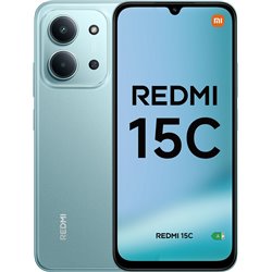 Xiaomi Redmi 15C, 128 GB, 4GB RAM, 6.9 HD+, MediaTek Helio G81-Ultra, 6000 mAh, Verde menta