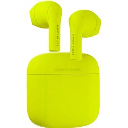 Joy les bouchons heureux, écouteurs Bluetooth, jaune néon