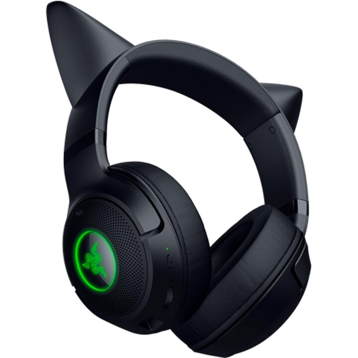 Razer Kraken Kitty V2 BT, auricolare Wireless Bluetooth RGB con orecchie da gattino, nero