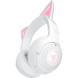 Razer Kraken Kitty V2 Bt, auriculares Bluetooth Wireless Bluetooth con orejas de gatito, blanco