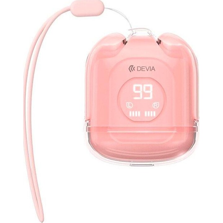 Devia Smart M6 Fone de ouvido sem fio / TWS / Bt 5.3 / 250 mAh / Rosa