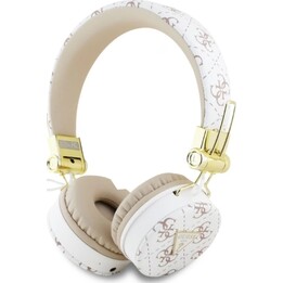 Casque sans fil Guess 4G Triangle / Antibruit / Bluetooth 5.3 / 300 mAh / Blanc / GUBH70E4PTMH