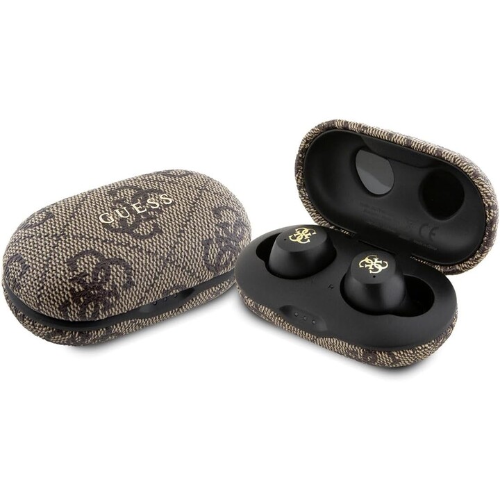 Guess 4G Auricolari wireless / TWS / Cancellazione del rumore / Bt 5.3 / 300 mAh / Marrone / GUTWSP4EGW