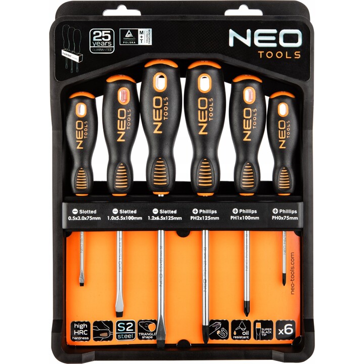 Screwdriver Set, 6 Pcs.
