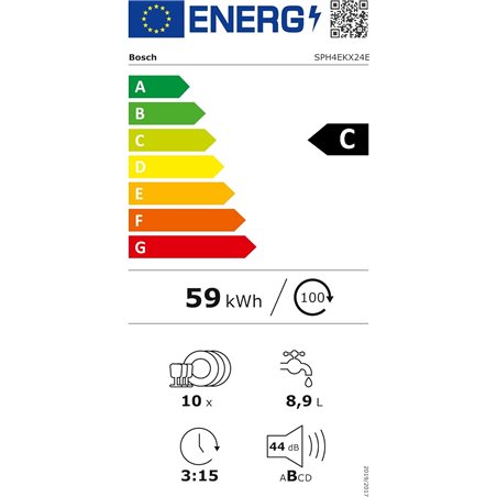 Lavavajillas Empotrable BOSCH SPV4EKX24E 10 Cubiertos Blanco