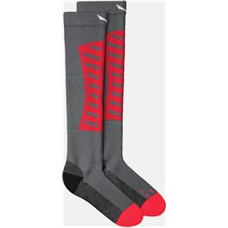 Chaussettes Salewa Sella Dryback AM - Gris Mel/Fluo Corail