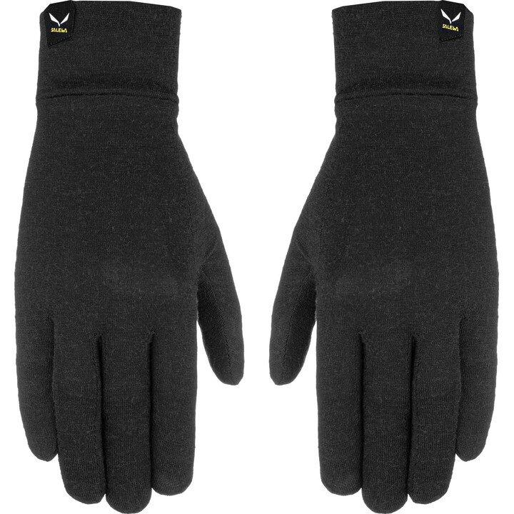 Guanti in lana Salewa Cristallo Liner, taglia XL, neri